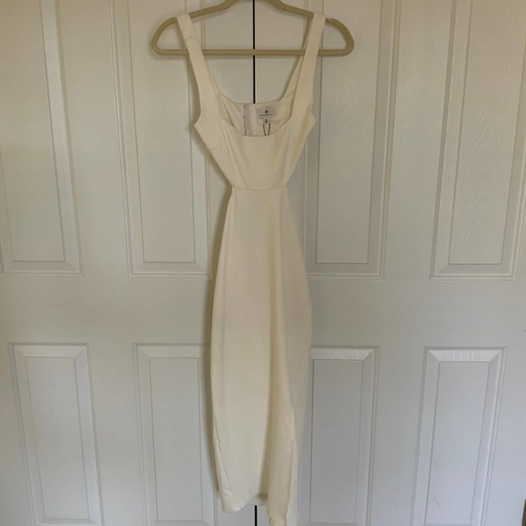 SOCIALITE Cutout Body-Con Midi Dress White NWT - Picture 3 of 7